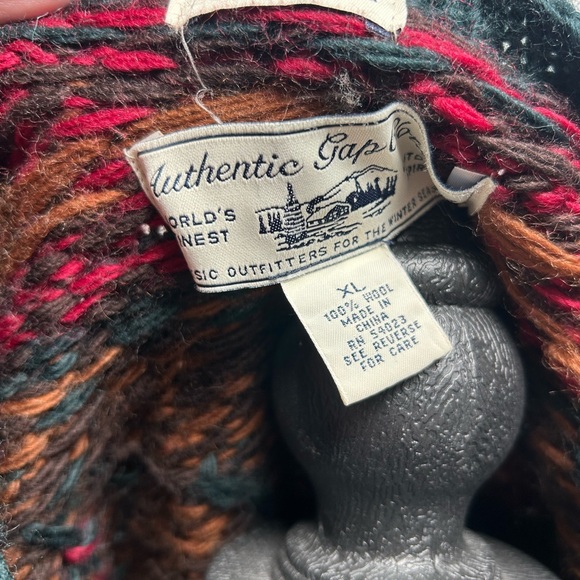 Vintage GAP 100% Wool Hand Knit Sweater Size XL - Picture 3 of 4